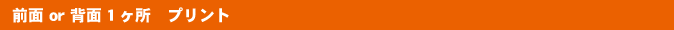 前面 or 背面 1ヶ所 プリント